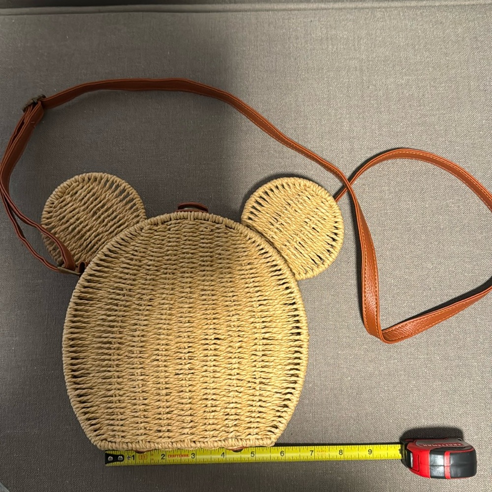 Mickey Mouse shaped straw bag